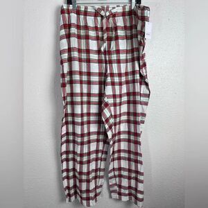 ⭐️Auden Red and White Plaid Lounge Pants Size 2X